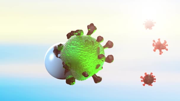 Covid Coronavirus Carantină Concept Randare Virusul Preia Lumea — Videoclip de stoc