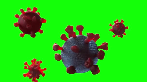 Virus Covid Coronavirus Concepto Render — Vídeos de Stock