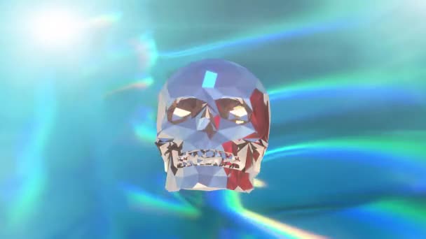 Low Poly Skull Render — стокове відео