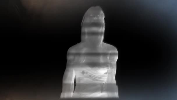 鬼鬼祟祟的老太太在万圣节 3D渲染 — 图库视频影像