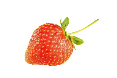 Beyaz arkaplanda taze çilek izole edilmiş.