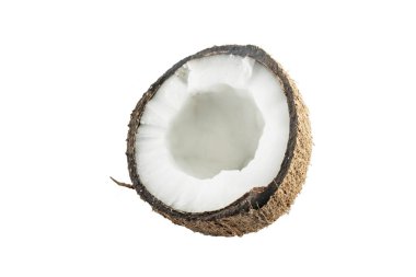 Beyaz arkaplanda izole edilmiş hindistan cevizi