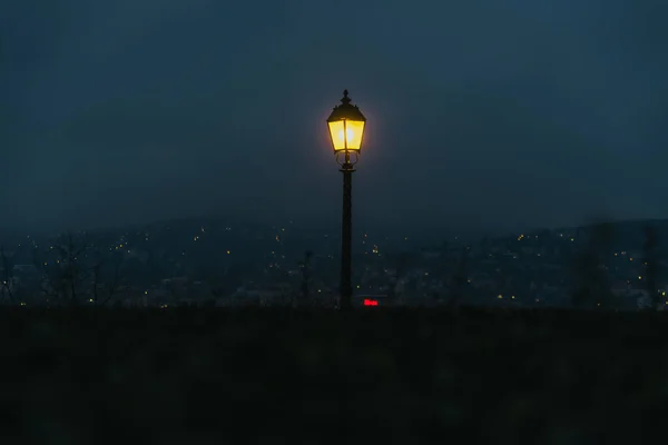 Magyarország Budapest Március 2020 Photo Lightning Lamp Budapest Night — Stock Fotó