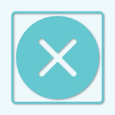 Onay işareti simgesi. Gölge, Hayır, olumsuzluk vektör çizim reddetmek