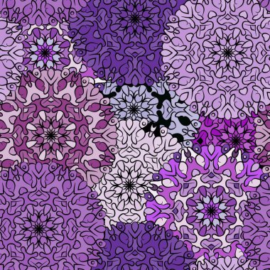 Dikişsiz Menekşe egzotik Ortaçağ desen.