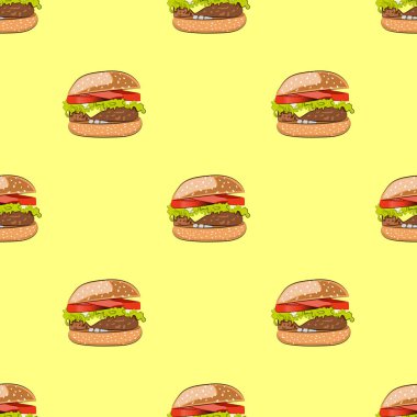 Hamburger veya burger ile Seamless Modeli