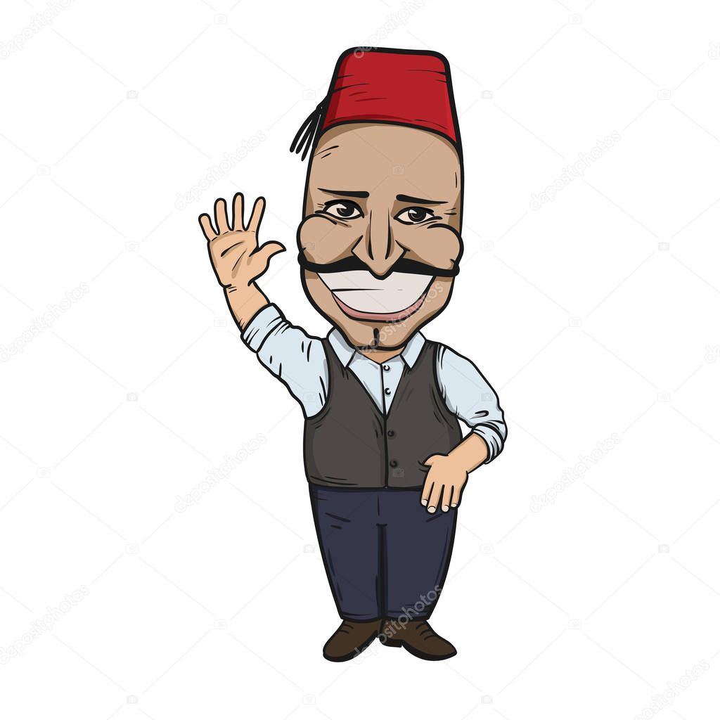 Turkish man waving hello