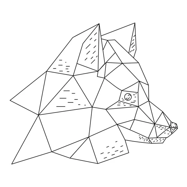 三角フォックス手描き下ろしイラスト — ストックベクタ