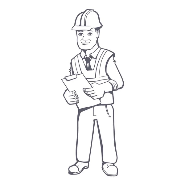 Construction manager illustration — Stock Vector