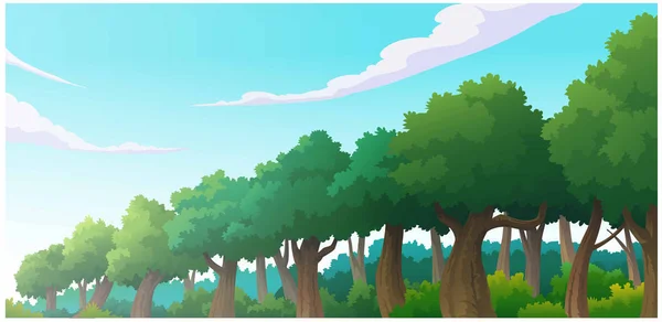 Paisaje bosque diurno tan hermoso. — Vector de stock