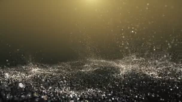 Gold Particles Background. — Stock Video