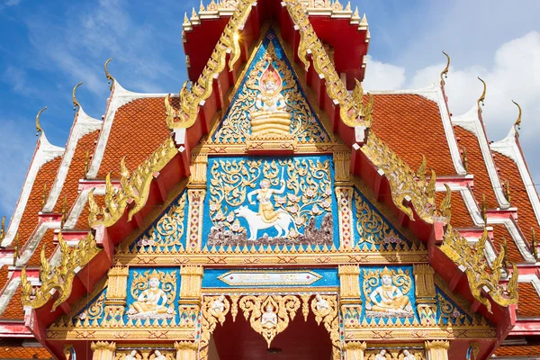 Belles décorations de temple à Bangkok Thaïlande — Photo