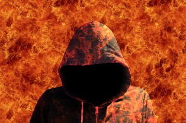 Şeytan ateşlerde yürüyebilir Cadılar Bayramı kavramı