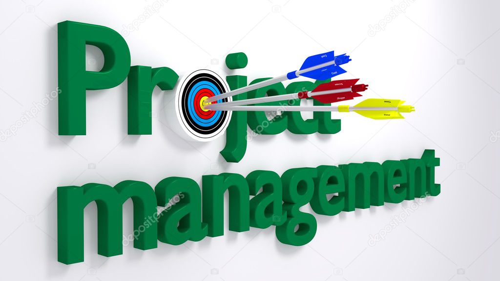 Project management factors target and arrows