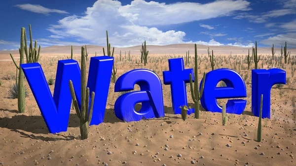 Falta de água deserto conceito dia quente — Fotografia de Stock
