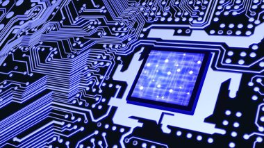 Ağ cpu devre kartı cybersecurity kavramı