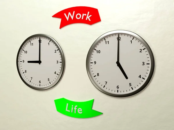 Concepto de equilibrio de la vida laboral de nueve a cinco —  Fotos de Stock