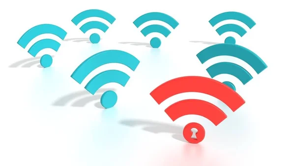 Hacket wifi netværk WPA 2 sårbarhed koncept - Stock-foto