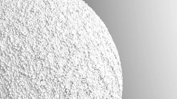 Beyaz küre küçük topları ile kaplı 