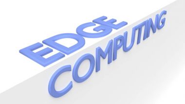Bilgisayar beyaz edge teknolojisi üzerinde kelime kenar