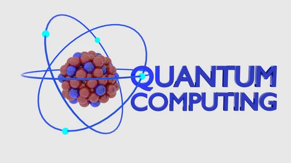 Molécula de concepto de computación cuántica —  Fotos de Stock