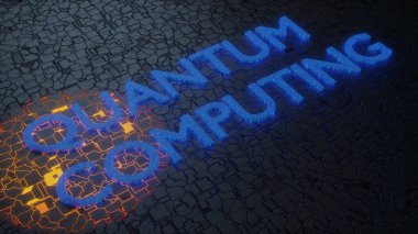 Parlayan bir devre kartında kuantum hesaplama sözcükleri