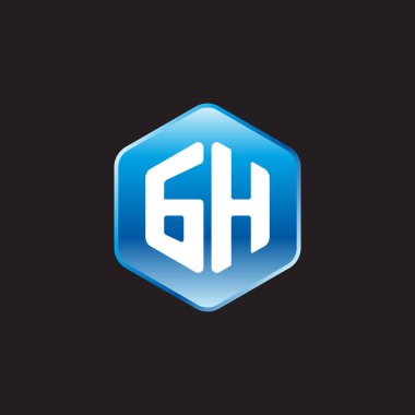 siyah zemin üzerine mavi üye gh ilk beyaz harfler