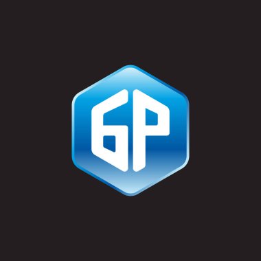 siyah zemin üzerine mavi üye ilk beyaz harflerle gp