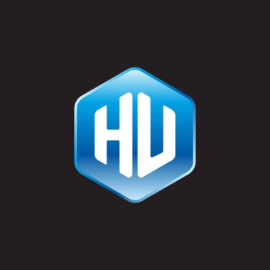 siyah zemin üzerine mavi üye ilk beyaz harflerle hu