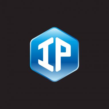 siyah zemin üzerine mavi işareti ilk beyaz harflerle IP