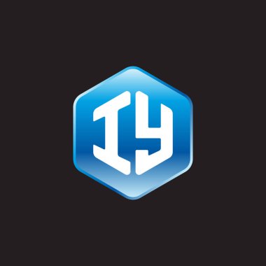 siyah zemin üzerine mavi üye ilk beyaz harflerle Iy