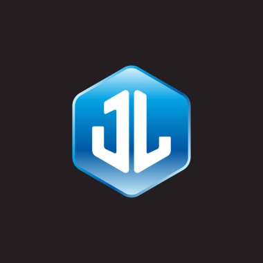 siyah zemin üzerine mavi üye ilk beyaz harflerle jl