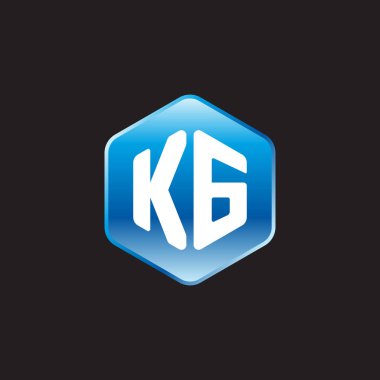 siyah zemin üzerine mavi üye ilk beyaz harflerle kg