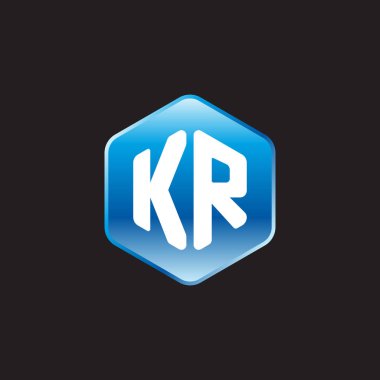 siyah zemin üzerine mavi işareti ilk beyaz harflerle kr