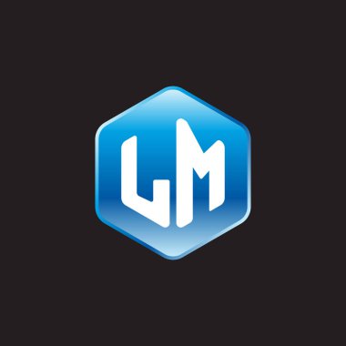 siyah zemin üzerine mavi işareti tarihinde ilk beyaz harflerle lm