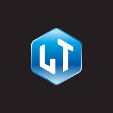 siyah zemin üzerine mavi üye ilk beyaz harflerle lt