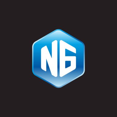 siyah zemin üzerine mavi işareti ilk beyaz harflerle ng