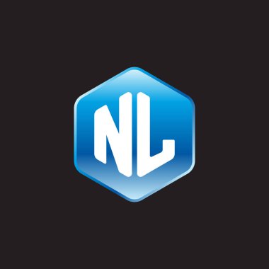 siyah zemin üzerine mavi üye nl ilk beyaz harfler