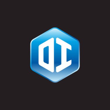 siyah zemin üzerine mavi üye ilk beyaz harf oi