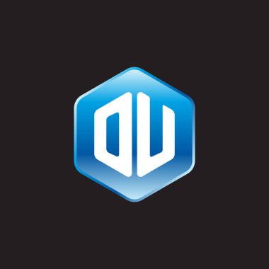 siyah zemin üzerine mavi üye ilk beyaz harf ou