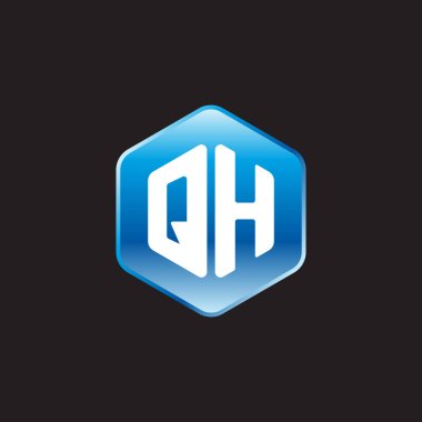 ilk beyaz harflerle qh siyah zemin üzerine mavi üye