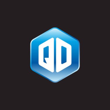 siyah zemin üzerine mavi üye ilk beyaz harflerle qd