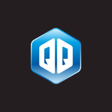 siyah zemin üzerine mavi üye ilk beyaz harflerle qq