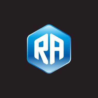 siyah zemin üzerine mavi üye ilk beyaz harf ra