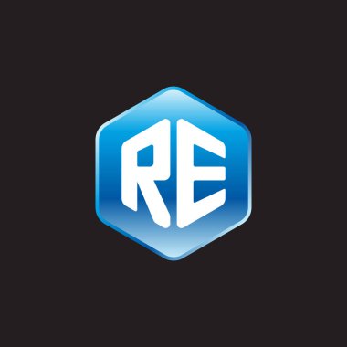 siyah zemin üzerine mavi üye yeniden ilk beyaz harfler