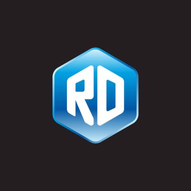 siyah zemin üzerine mavi üye ilk beyaz harflerle rd