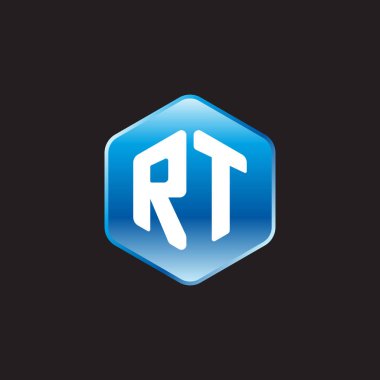 siyah zemin üzerine mavi üye rt ilk beyaz harfler