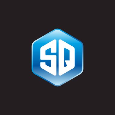 Siyah arkaplanda mavi tabeladaki ilk beyaz harf kare