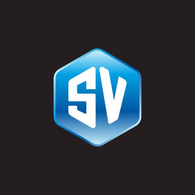 Siyah arkaplanda ilk beyaz harfler sv