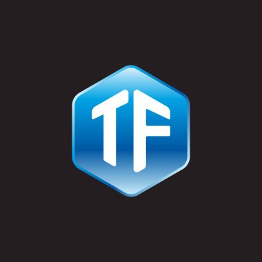 Siyah arkaplanda mavi tabeladaki ilk beyaz harfler tf